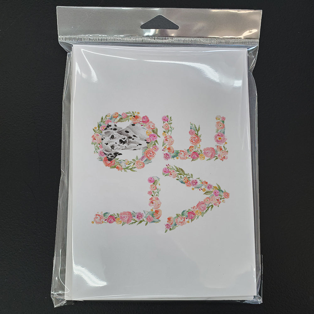Dalmatian #6 LOVE Greeting Cards Pack of 8 Blank Cards with Envelopes Whimsical A7 Size 5x7