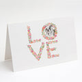 English Bulldog #4 LOVE Greeting Cards Pack of 8 Blank Cards with Envelopes Whimsical A7 Size 5x7