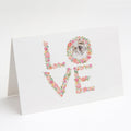 English Bulldog #6 LOVE Greeting Cards Pack of 8 Blank Cards with Envelopes Whimsical A7 Size 5x7