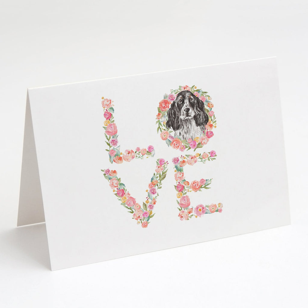 Cocker Spaniel #9 LOVE Greeting Cards Pack of 8 Blank Cards with Envelopes Whimsical A7 Size 5x7