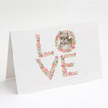 French Bulldog #1 LOVE Greeting Cards Pack of 8 Blank Cards with Envelopes Whimsical A7 Size 5x7