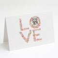 French Bulldog #3 LOVE Greeting Cards Pack of 8 Blank Cards with Envelopes Whimsical A7 Size 5x7