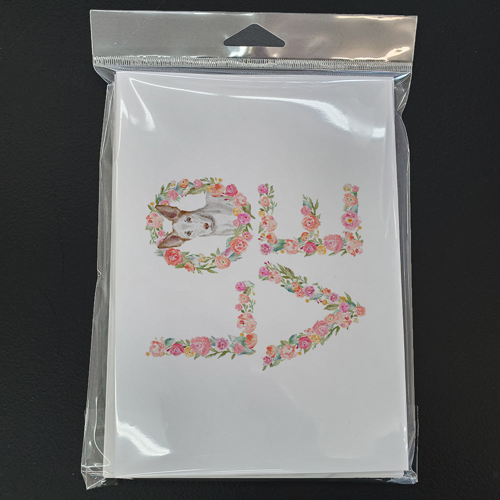 Ibizan Hound #1 LOVE Greeting Cards Pack of 8 Blank Cards with Envelopes Whimsical A7 Size 5x7