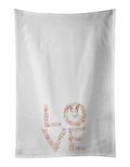 Ibizan Hound #1 LOVE Kitchen Towel Set of 2 White Dish Towels Decorative Bathroom Hand towel for Hand, Face, Hair, Yoga, Tea, Dishcloth, 19 X 28", White