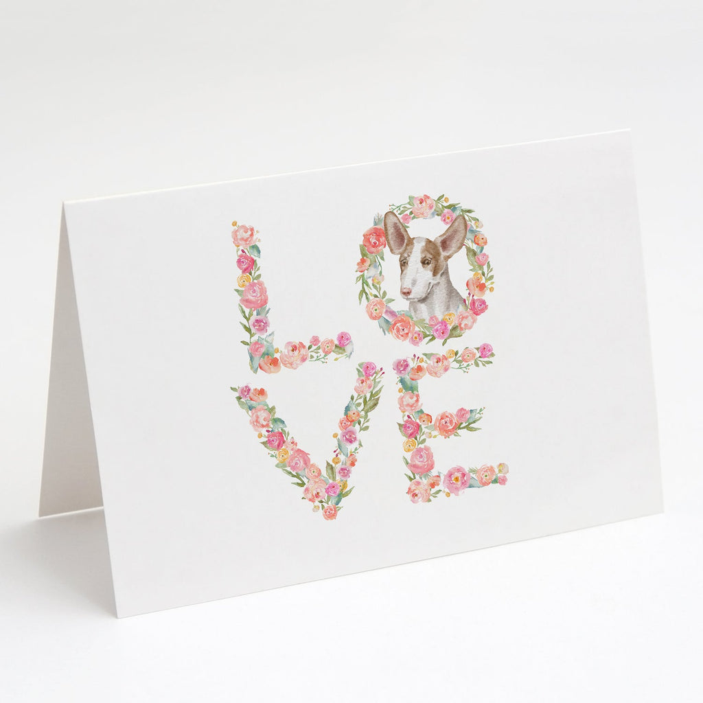 Ibizan Hound #2 LOVE Greeting Cards Pack of 8 Blank Cards with Envelopes Whimsical A7 Size 5x7
