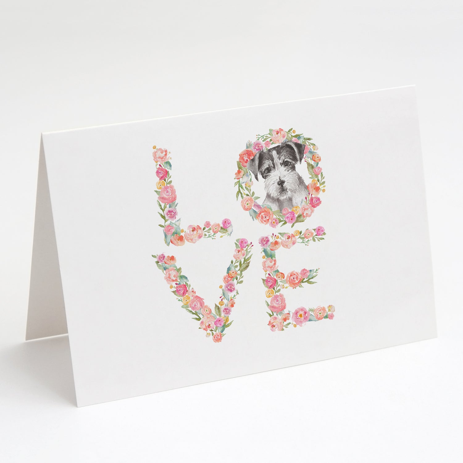 Jack Russell Terrier #5 LOVE Greeting Cards Pack of 8 Blank Cards with Envelopes Whimsical A7 Size 5x7