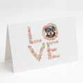Rottweiler #3 LOVE Greeting Cards Pack of 8 Blank Cards with Envelopes Whimsical A7 Size 5x7