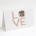 Rottweiler #5 LOVE Greeting Cards Pack of 8 Blank Cards with Envelopes Whimsical A7 Size 5x7