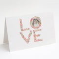 Sheltie #6 LOVE Greeting Cards Pack of 8 Blank Cards with Envelopes Whimsical A7 Size 5x7