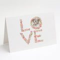 Sheltie #8 LOVE Greeting Cards Pack of 8 Blank Cards with Envelopes Whimsical A7 Size 5x7