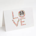 English Springer Spaniel #1 LOVE Greeting Cards Pack of 8 Blank Cards with Envelopes Whimsical A7 Size 5x7