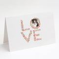 Bernese Mountain Dog Love Greeting Cards Pack of 8 Blank Cards with Envelopes Whimsical A7 Size 5x7