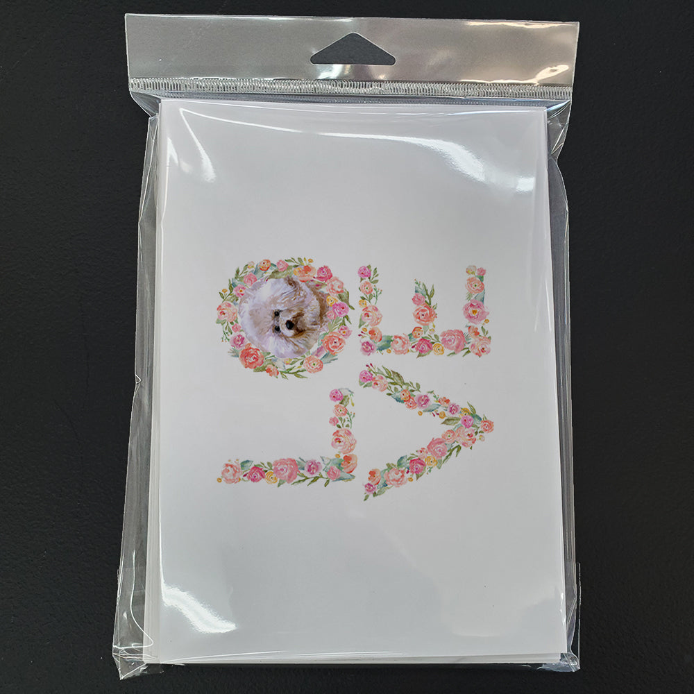 Bichon Frise Love Greeting Cards Pack of 8 Blank Cards with Envelopes Whimsical A7 Size 5x7