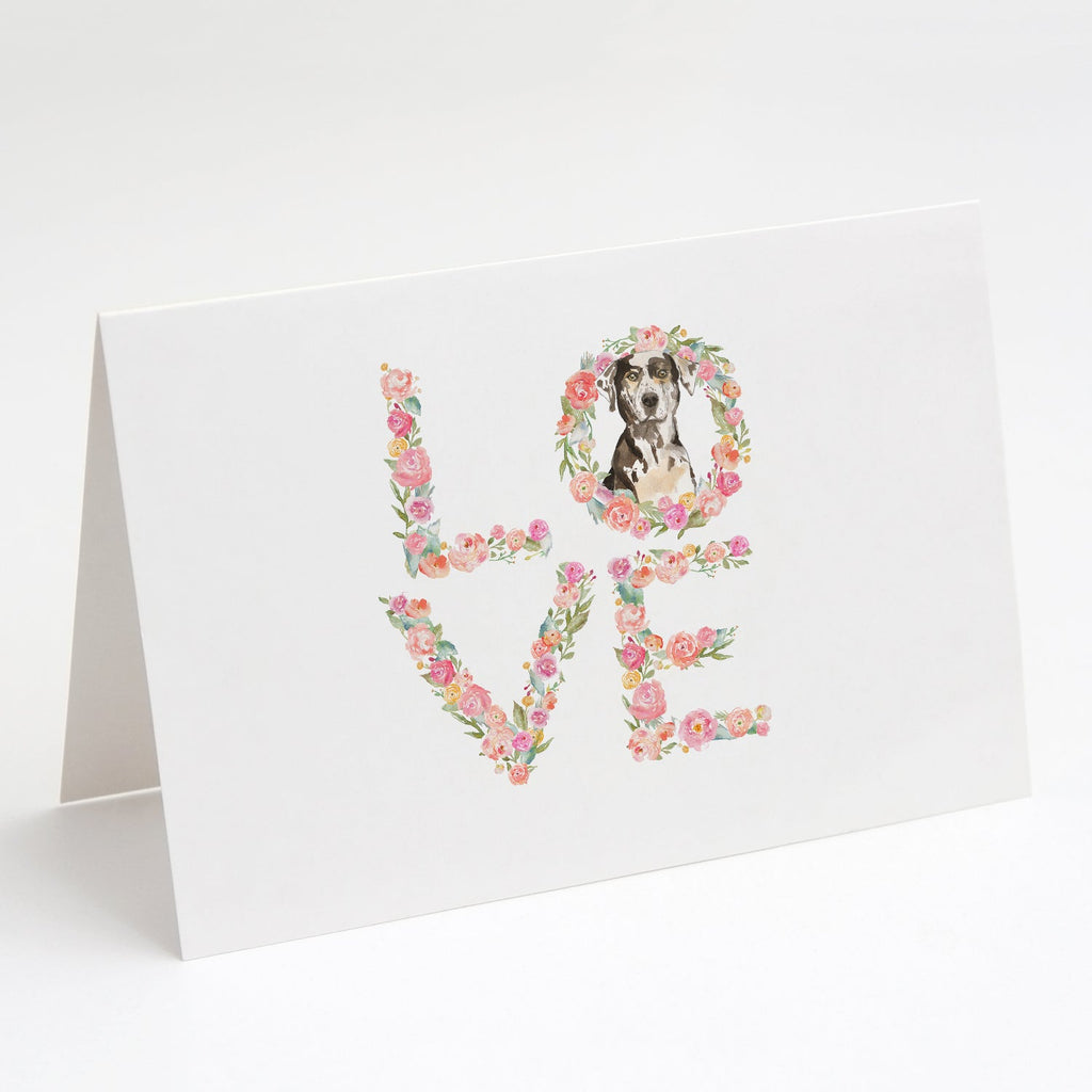 Catahoula Love Greeting Cards Pack of 8 Blank Cards with Envelopes Whimsical A7 Size 5x7