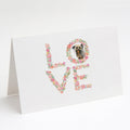 Chinese Crested Love Greeting Cards Pack of 8 Blank Cards with Envelopes Whimsical A7 Size 5x7
