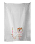 Chow Chow #2 Love Kitchen Towel Set of 2 White Dish Towels Decorative Bathroom Hand towel for Hand, Face, Hair, Yoga, Tea, Dishcloth, 19 X 28", White