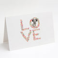 Dalmatian Love Greeting Cards Pack of 8 Blank Cards with Envelopes Whimsical A7 Size 5x7