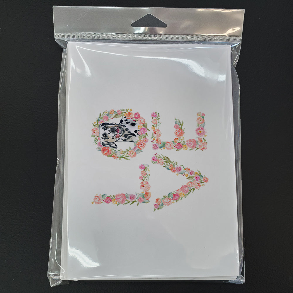 Dalmatian #2 Love Greeting Cards Pack of 8 Blank Cards with Envelopes Whimsical A7 Size 5x7