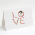 English Pointer Love Greeting Cards Pack of 8 Blank Cards with Envelopes Whimsical A7 Size 5x7