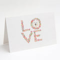 Japanese Spitz Love Greeting Cards Pack of 8 Blank Cards with Envelopes Whimsical A7 Size 5x7
