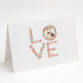 Lakeland Terrier Love Greeting Cards Pack of 8 Blank Cards with Envelopes Whimsical A7 Size 5x7