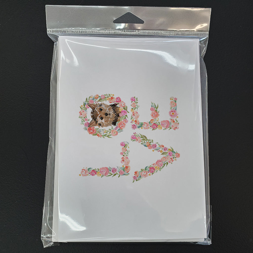 Norfolk Terrier Love Greeting Cards Pack of 8 Blank Cards with Envelopes Whimsical A7 Size 5x7