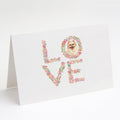 Pomeranian #2 Love Greeting Cards Pack of 8 Blank Cards with Envelopes Whimsical A7 Size 5x7