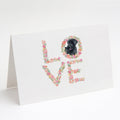 Giant Schnauzer Love Greeting Cards Pack of 8 Blank Cards with Envelopes Whimsical A7 Size 5x7