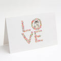 Siberian Husky Love Greeting Cards Pack of 8 Blank Cards with Envelopes Whimsical A7 Size 5x7