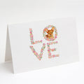 Toy Terrier Love Greeting Cards Pack of 8 Blank Cards with Envelopes Whimsical A7 Size 5x7