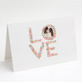 Tricolor Cavalier King Charles Spaniel Love Greeting Cards Pack of 8 Blank Cards with Envelopes Whimsical A7 Size 5x7