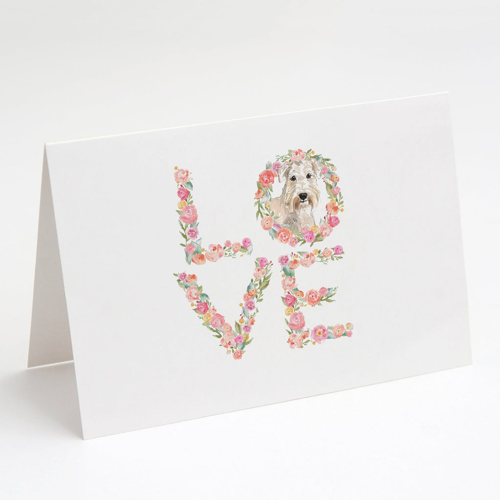 Wheaten Terrier Love Greeting Cards Pack of 8 Blank Cards with Envelopes Whimsical A7 Size 5x7