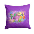 Laissex Les bons Temps Rouler Mardi Gras Decorative Throw Pillow 14x14 Indoor Outdoor Accent Cushion, Fabric Cover with Insert for Sofa, Bed, Porch & Living Room
