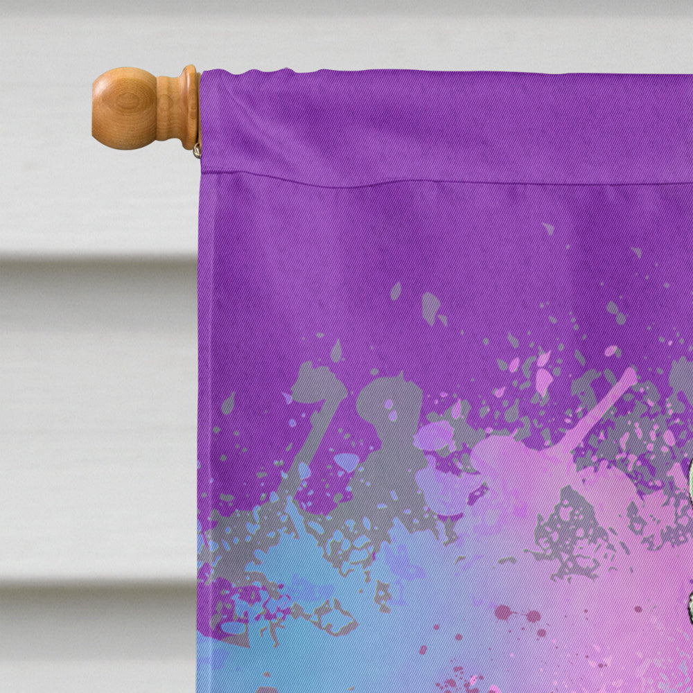 Let's Get Cray Mardi Gras House Flag 28x40 Porch Sleeve Pole Decorative Outside Yard Banner Artwork Wall Hanging, Polyester