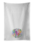 Let the Good Times Roll Mardi Gras Kitchen Towel Set of 2 White Dish Towels Decorative Bathroom Hand towel for Hand, Face, Hair, Yoga, Tea, Dishcloth, 19 X 28", White
