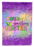 Pour Me Something Mister Mardi Gras House Flag 28x40 Porch Sleeve Pole Decorative Outside Yard Banner Artwork Wall Hanging, Polyester