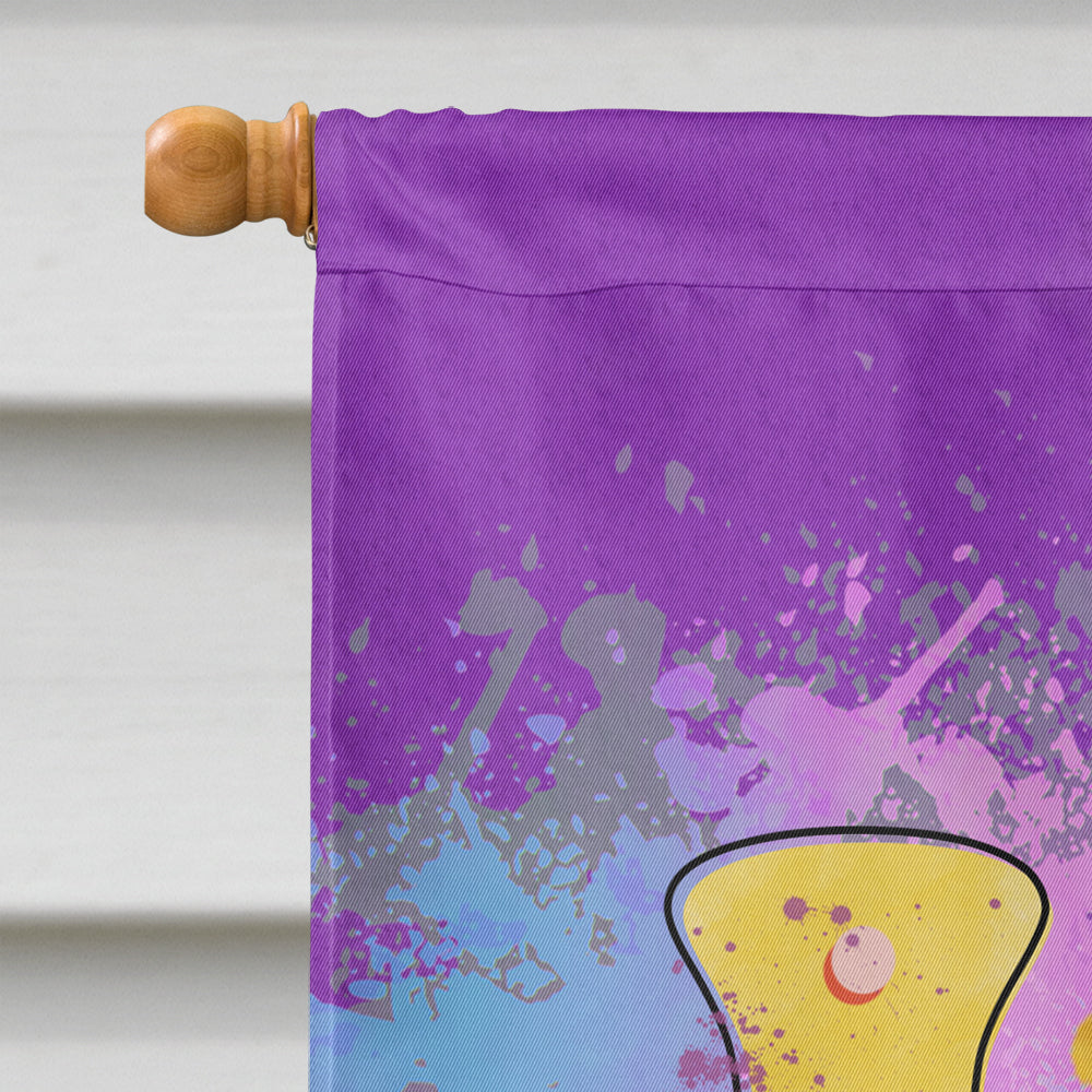 Love Mardi Gras House Flag 28x40 Porch Sleeve Pole Decorative Outside Yard Banner Artwork Wall Hanging, Polyester