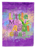 Little Mr. Mardi Gras House Flag 28x40 Porch Sleeve Pole Decorative Outside Yard Banner Artwork Wall Hanging, Polyester