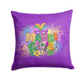 Mardi Gras Squad Decorative Throw Pillow 14x14 Indoor Outdoor Accent Cushion, Fabric Cover with Insert for Sofa, Bed, Porch & Living Room