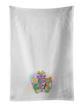 Mardi Gras Queen Kitchen Towel Set of 2 White Dish Towels Decorative Bathroom Hand towel for Hand, Face, Hair, Yoga, Tea, Dishcloth, 19 X 28", White
