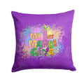My 1st Mardi Gras Decorative Throw Pillow 14x14 Indoor Outdoor Accent Cushion, Fabric Cover with Insert for Sofa, Bed, Porch & Living Room