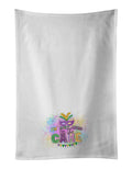 I am Just Here for Cake Mardi Gras Kitchen Towel Set of 2 White Dish Towels Decorative Bathroom Hand towel for Hand, Face, Hair, Yoga, Tea, Dishcloth, 19 X 28", White