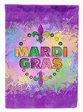 Mardi Gras House Flag 28x40 Porch Sleeve Pole Decorative Outside Yard Banner Artwork Wall Hanging, Polyester
