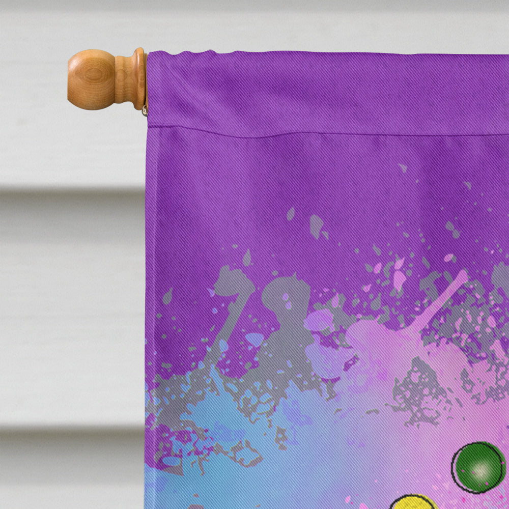 Mardi Gras House Flag 28x40 Porch Sleeve Pole Decorative Outside Yard Banner Artwork Wall Hanging, Polyester