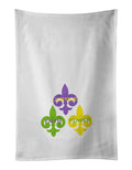 Justice Faith Power Mardi Gras Kitchen Towel Set of 2 White Dish Towels Decorative Bathroom Hand towel for Hand, Face, Hair, Yoga, Tea, Dishcloth, 19 X 28", White
