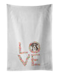 Appenzeller Sennenhund Puppy Love Kitchen Towel Set of 2 White Dish Towels Decorative Bathroom Hand towel for Hand, Face, Hair, Yoga, Tea, Dishcloth, 19 X 28", White