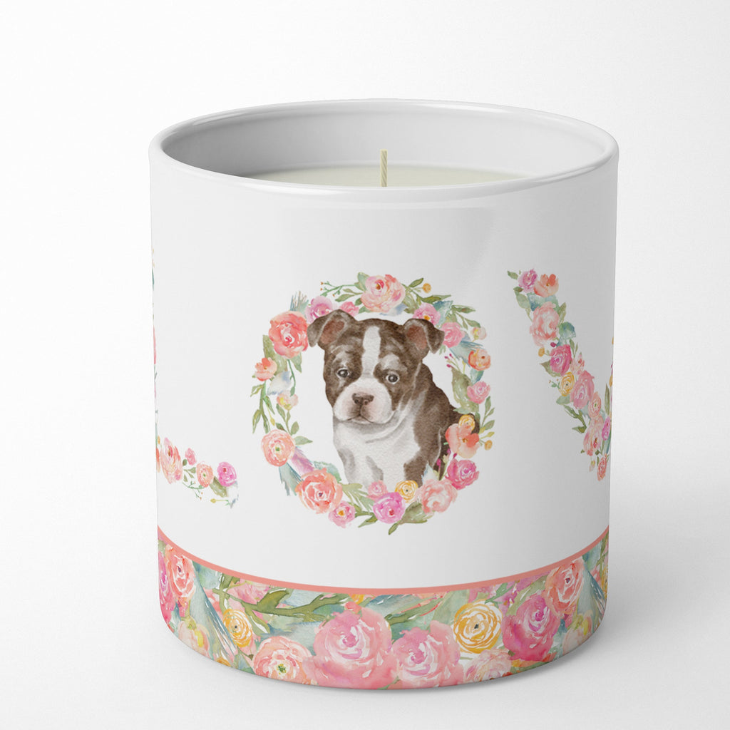 Boston Terrier Puppy #2 Love Decorative Soy Candle Nature Soy Wax Essential Oil Home Decor Ideal for Bedroom Kitchen Bath Office Gift, 10 oz
