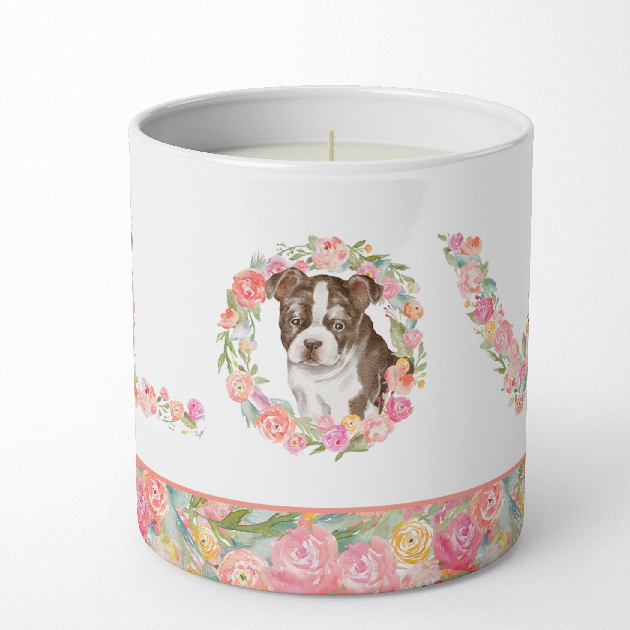 Boston Terrier Puppy #2 Love Decorative Soy Candle Nature Soy Wax Essential Oil Home Decor Ideal for Bedroom Kitchen Bath Office Gift, 10 oz