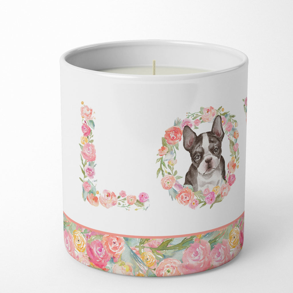 Boston Terrier Puppy #3 Love Decorative Soy Candle Nature Soy Wax Essential Oil Home Decor Ideal for Bedroom Kitchen Bath Office Gift, 10 oz