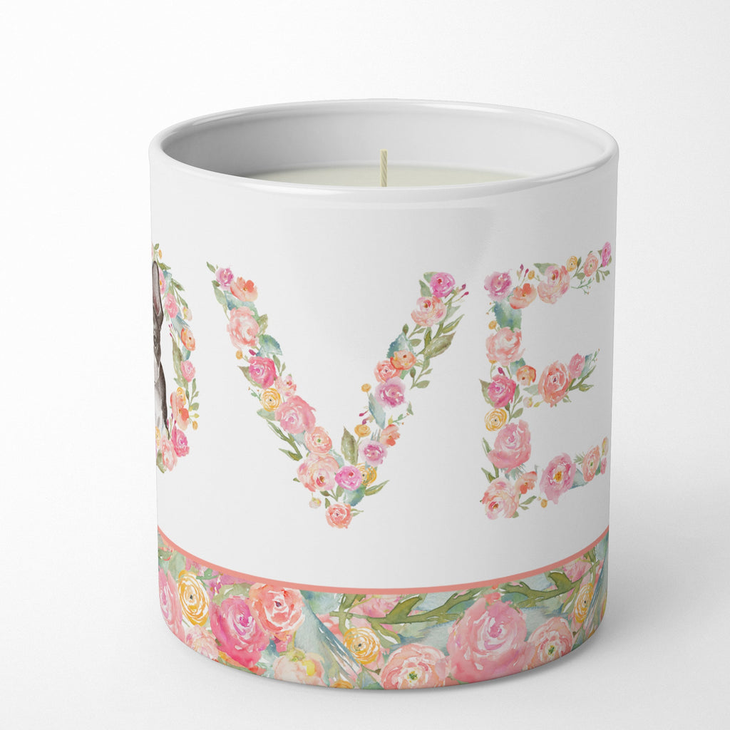 Boston Terrier Puppy #3 Love Decorative Soy Candle Nature Soy Wax Essential Oil Home Decor Ideal for Bedroom Kitchen Bath Office Gift, 10 oz